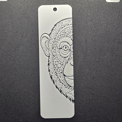 mandala art bookmark with design of ape