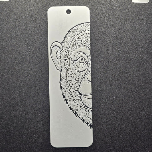 mandala art bookmark with design of ape