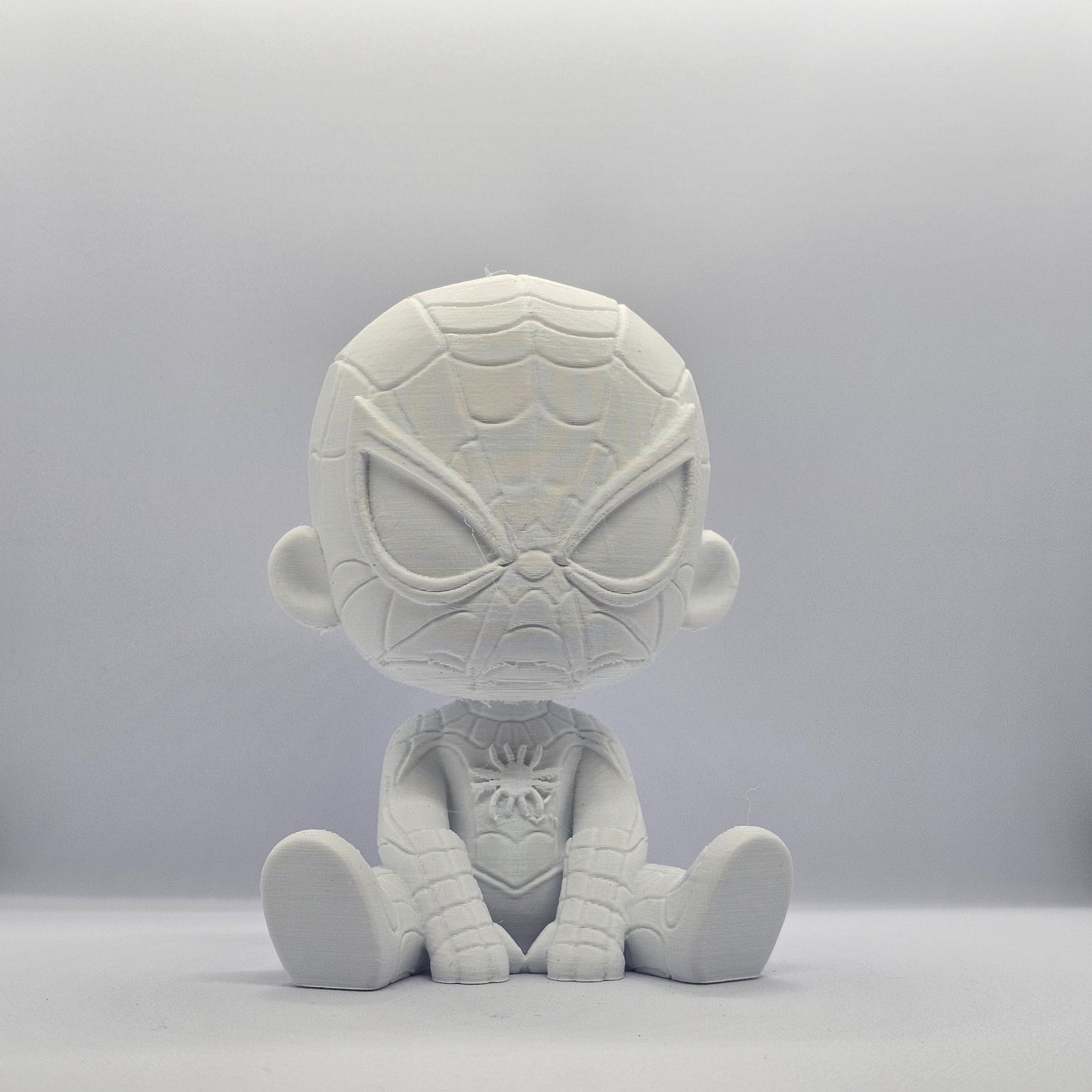 Spider-Man Chibi Style 3D Printed Figurine – 9 cm Paintable Collectible