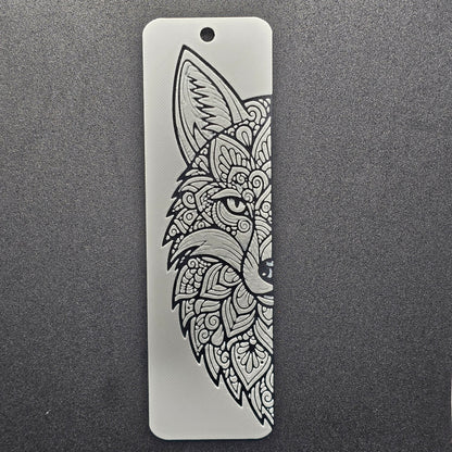 mandala art bookmark with design of fox