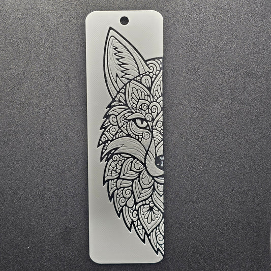 mandala art bookmark with design of fox