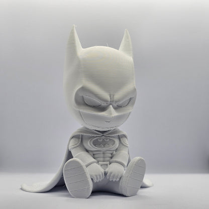 Batman Chibi Style 3D Printed Figurine – 9 cm Paintable Collectible