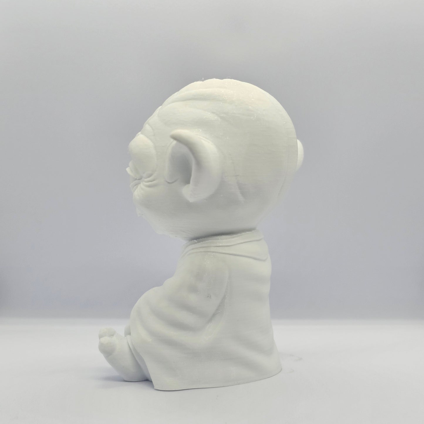 Yoda Chibi Style 3D Printed Figurine – 9 cm Paintable Collectible