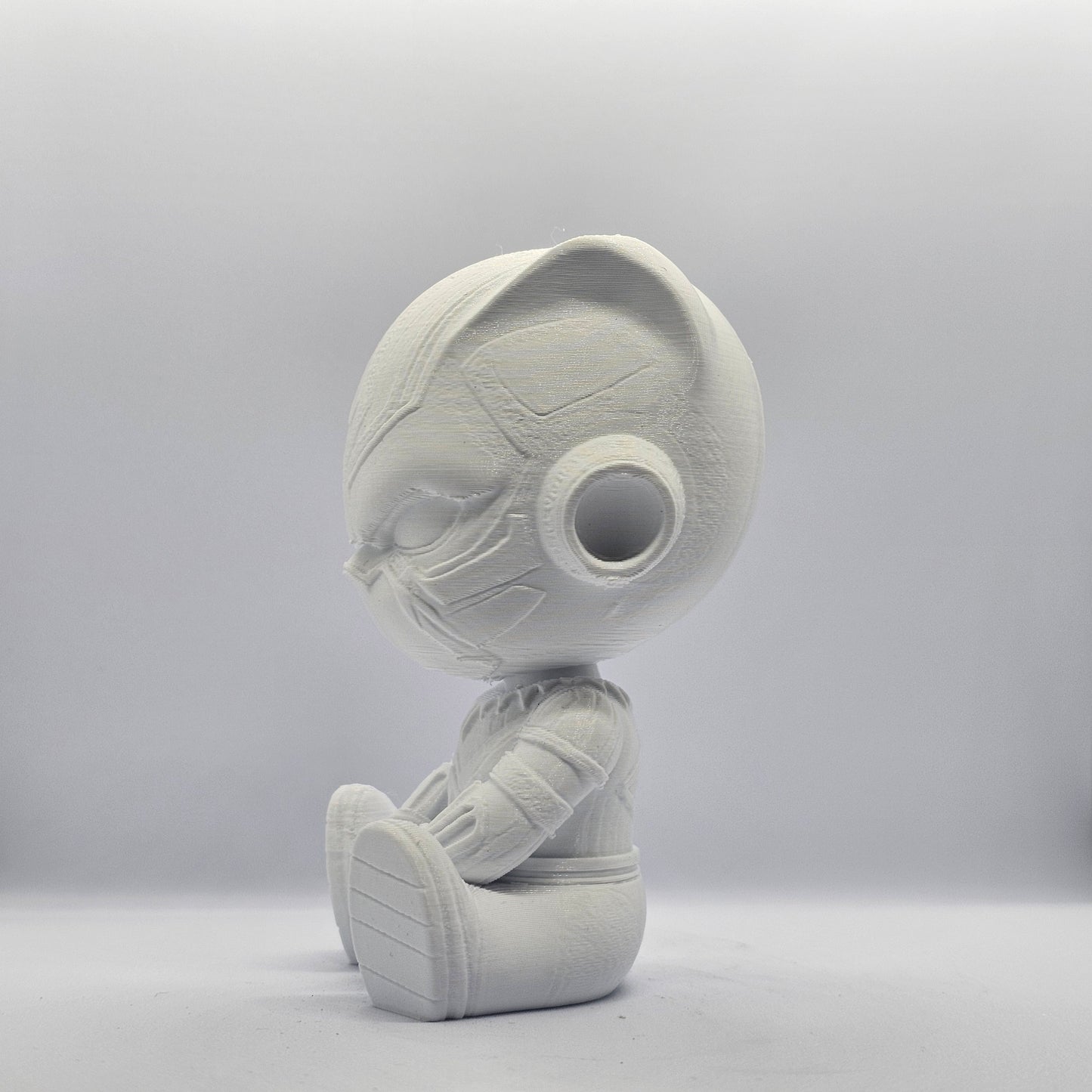 Black Panther Chibi Style 3D Printed Figurine – 9 cm Paintable Collectible