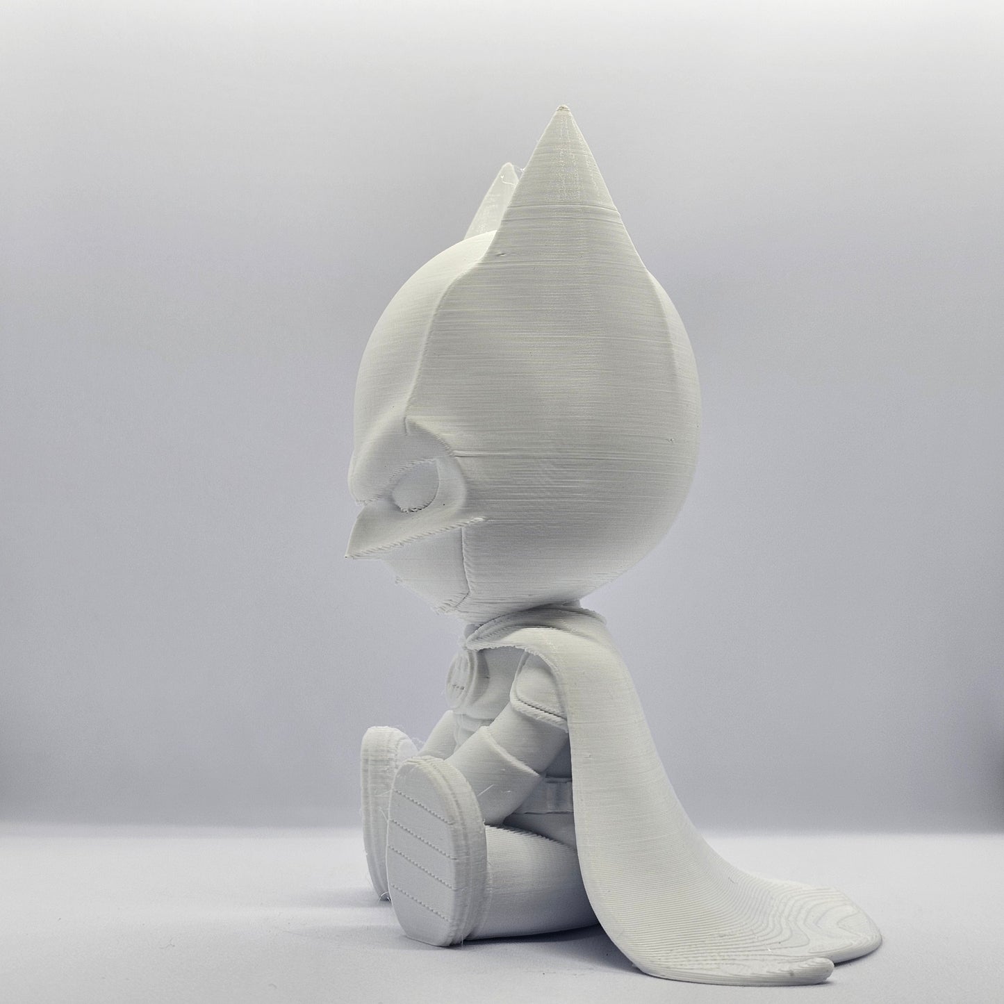 Batman Chibi Style 3D Printed Figurine – 9 cm Paintable Collectible