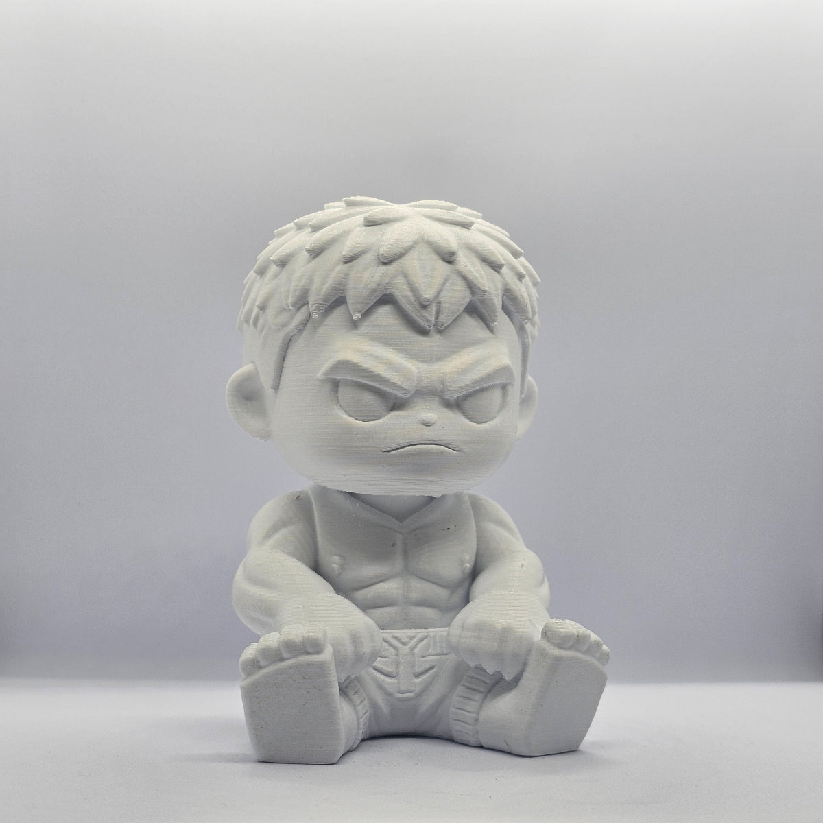 Hulk Chibi Figurine – 9 cm Paintable