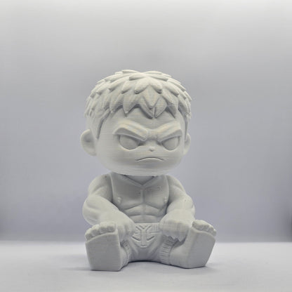 Hulk Chibi Figurine – 9 cm Paintable