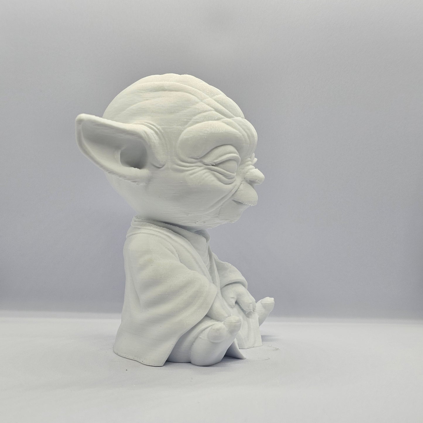 Yoda Chibi Style 3D Printed Figurine – 9 cm Paintable Collectible