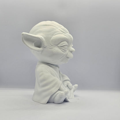 Yoda Chibi Style 3D Printed Figurine – 9 cm Paintable Collectible