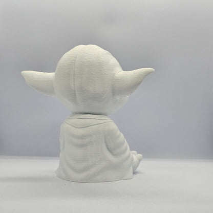 Yoda Chibi Style 3D Printed Figurine – 9 cm Paintable Collectible