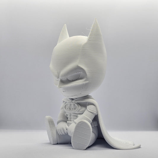 Batman Chibi Style 3D Printed Figurine – 9 cm Paintable Collectible