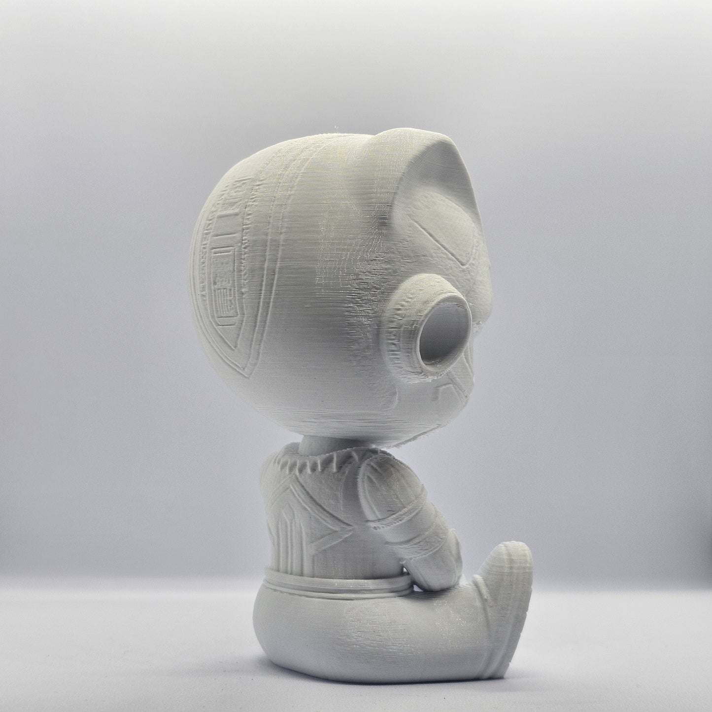 Black Panther Chibi Style 3D Printed Figurine – 9 cm Paintable Collectible