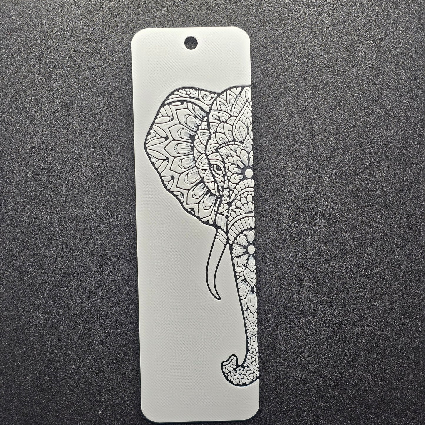 mandala art bookmark with design of elephant