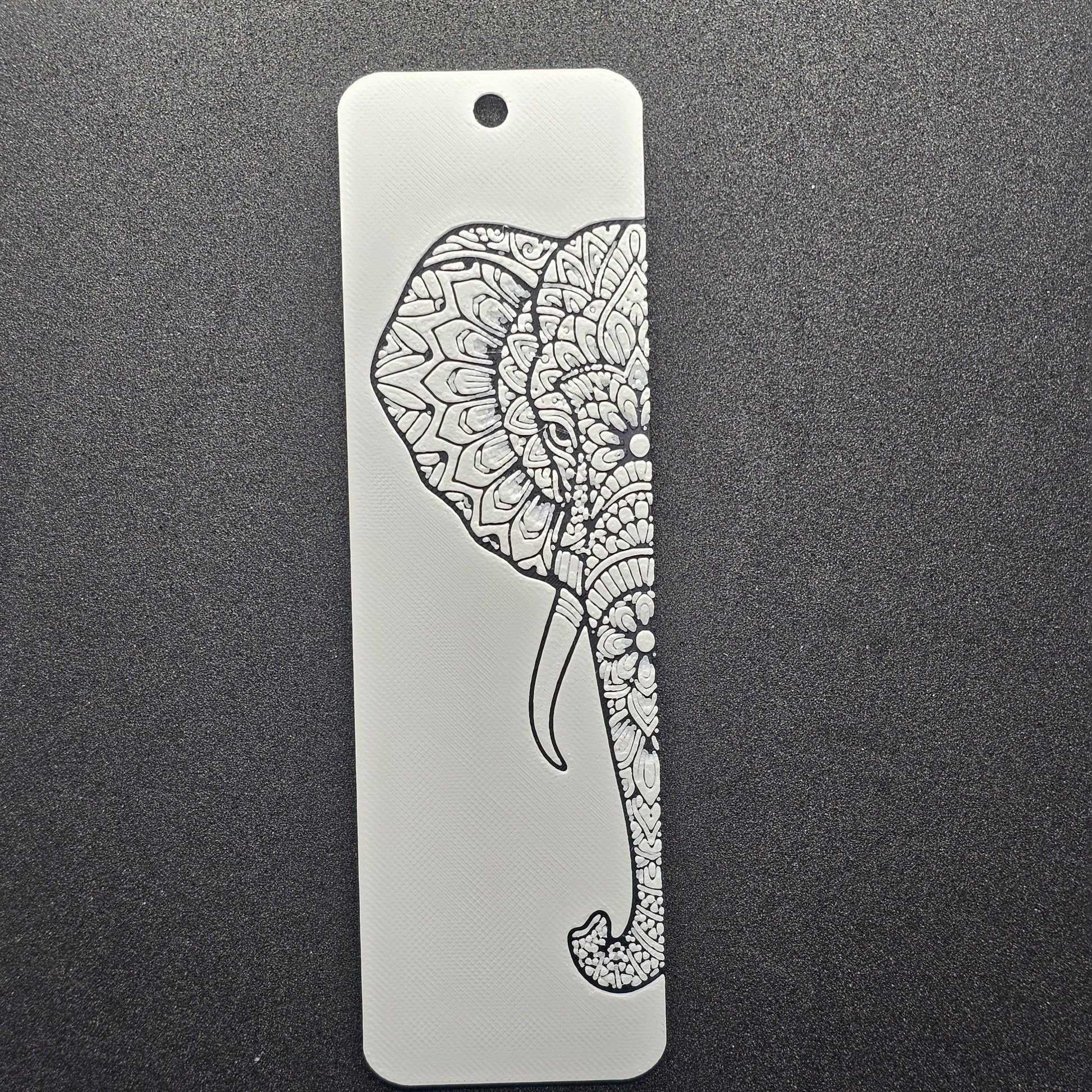 mandala art bookmark with design of elephant