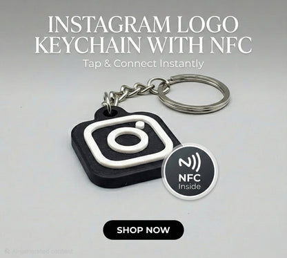 Instagram Logo NFC Keychain – 3D Printed Tag With Built-In NFC Chip