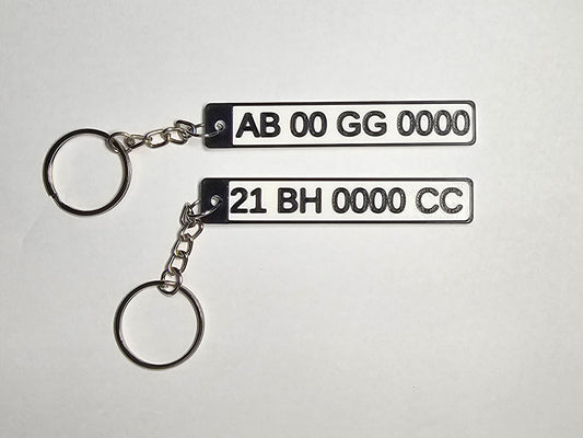 Custom License Plate Keychain – Personalized 3D Printed Keyring
