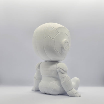 Iron Man Chibi Style 3D Printed Figurine – 9 cm Paintable Collectible