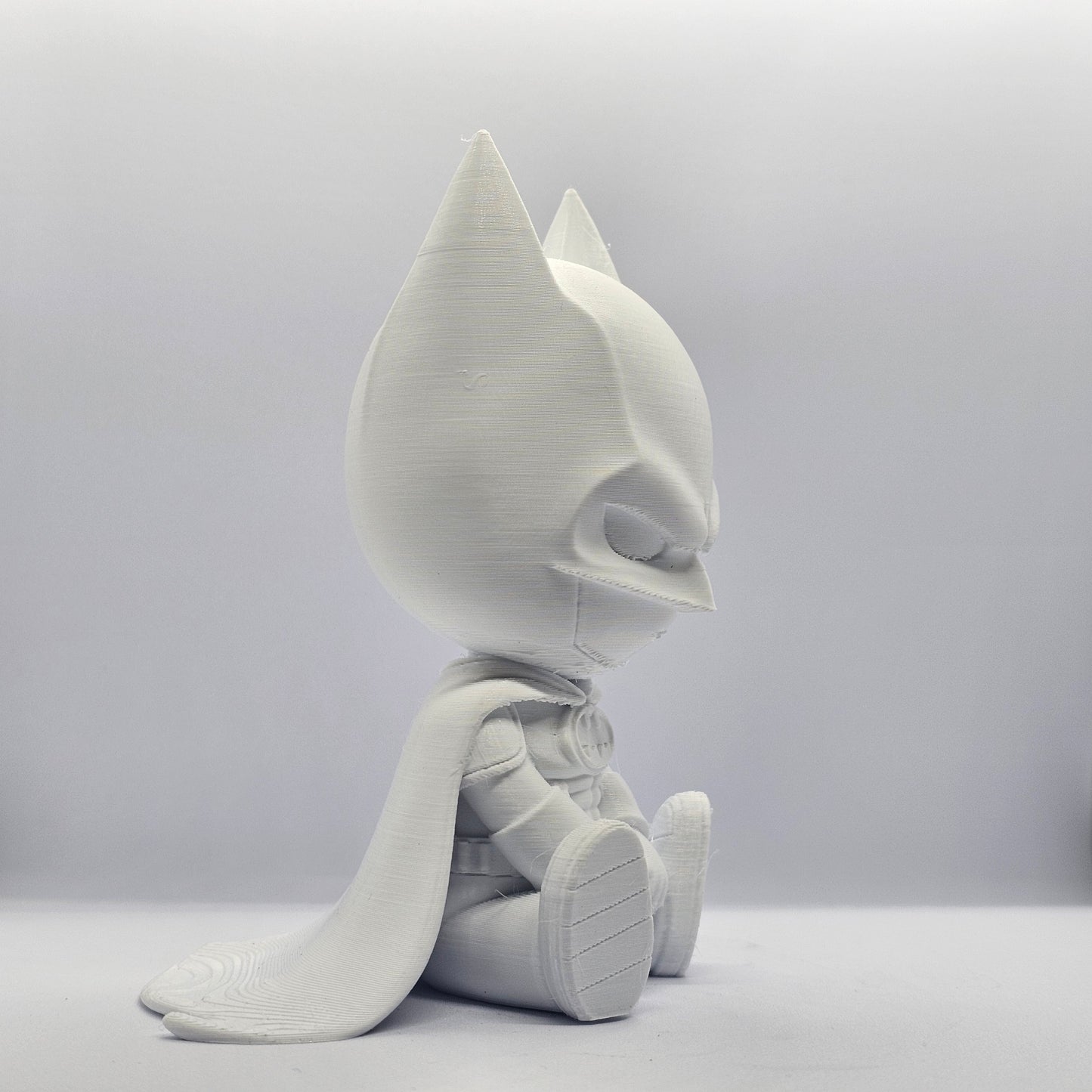 Batman Chibi Style 3D Printed Figurine – 9 cm Paintable Collectible