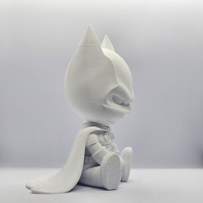 Batman Chibi Style 3D Printed Figurine – 9 cm Paintable Collectible