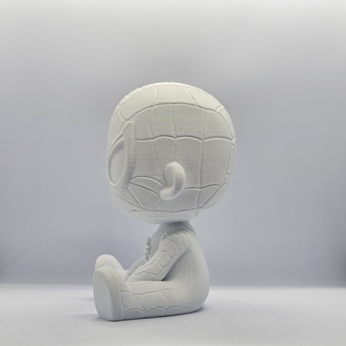 Spider-Man Chibi Style 3D Printed Figurine – 9 cm Paintable Collectible