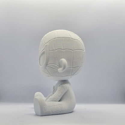 Spider-Man Chibi Style 3D Printed Figurine – 9 cm Paintable Collectible