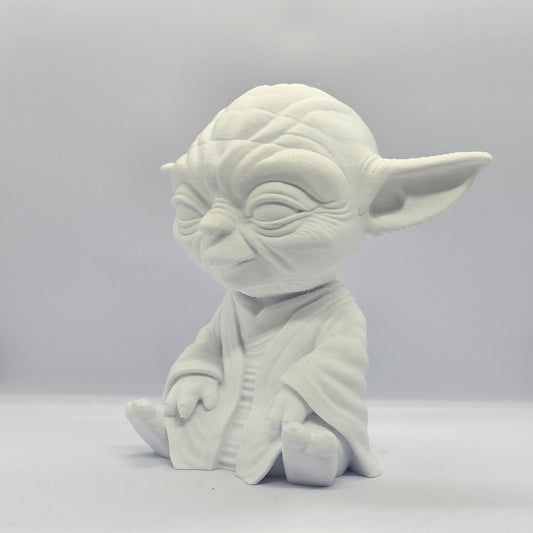 Yoda Chibi Style 3D Printed Figurine – 9 cm Paintable Collectible