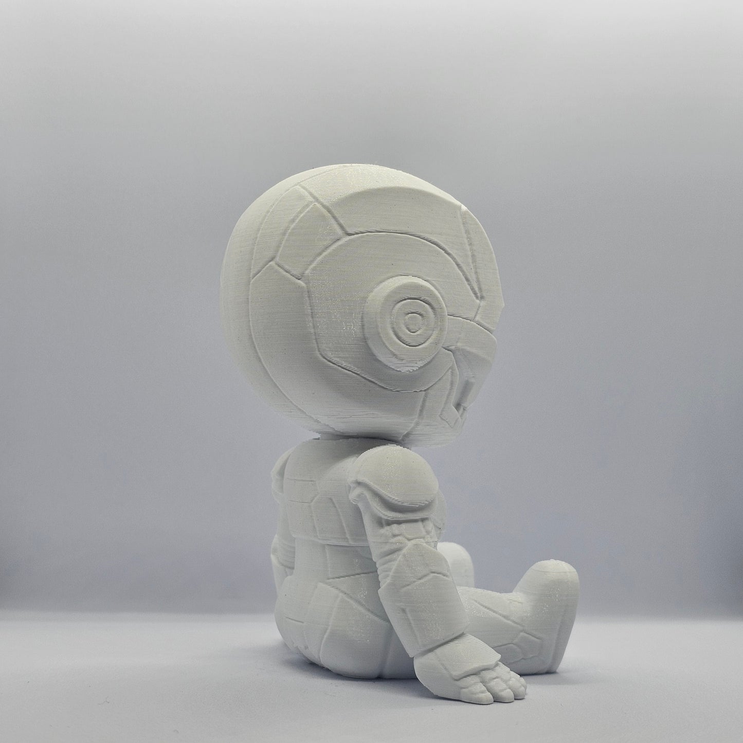 Iron Man Chibi Style 3D Printed Figurine – 9 cm Paintable Collectible