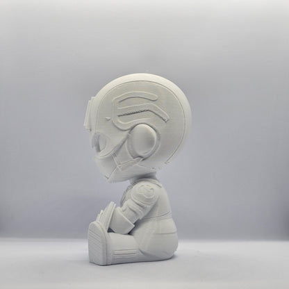 Captain America Chibi Style 3D Printed Figurine – 9 cm Paintable Collectible