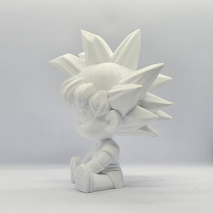 Goku Chibi Style 3D Printed Figurine – 9 cm Paintable Collectible