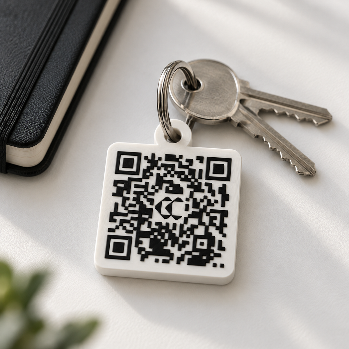 Cardless Club Scan Keychain in use