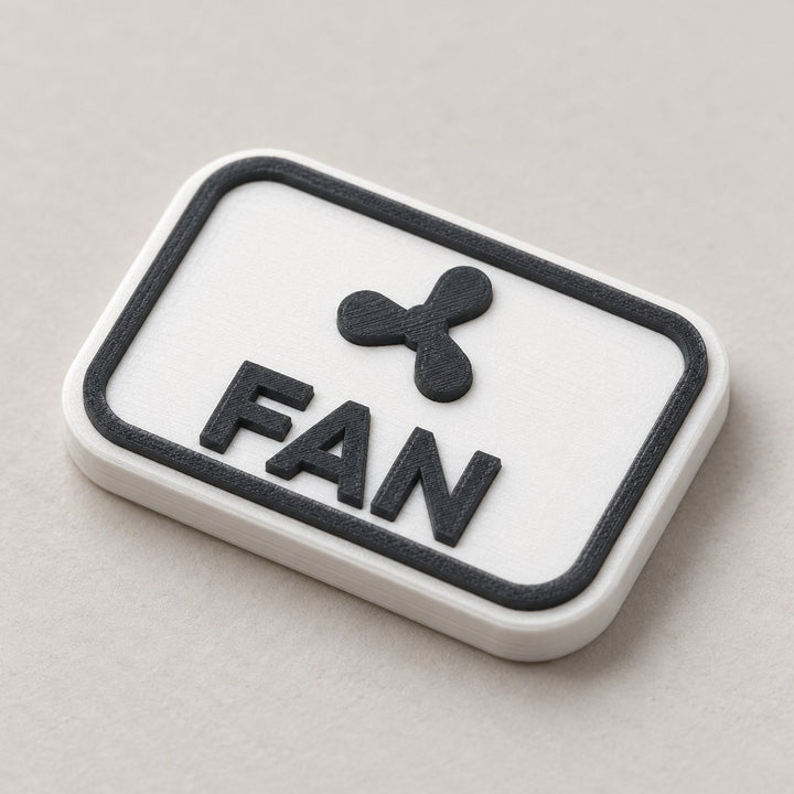 Switch Board Labels – 3D Name Tags for Fan, Light, Geyser & AC