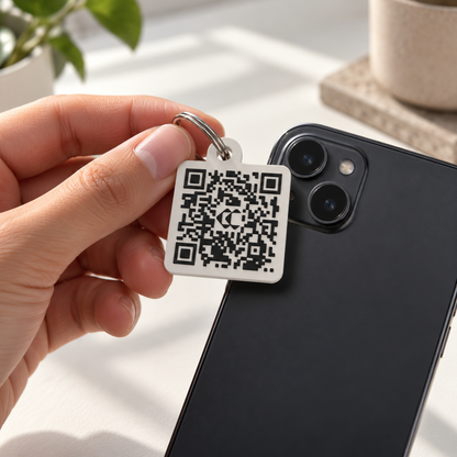 Cardless Club Tap Keychain in use