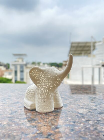 Adorable White Elephant Miniature – 3D Printed - Image 3