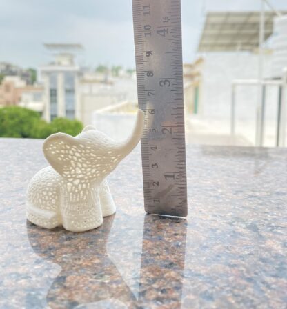 Adorable White Elephant Miniature – 3D Printed - Image 2