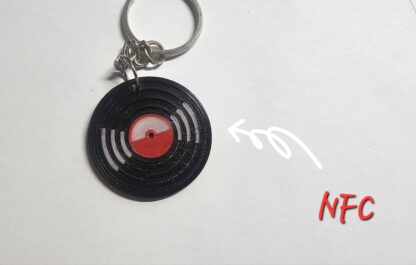 Vinyl Record NFC Keychain – Tap-to-Connect Mini Accessory